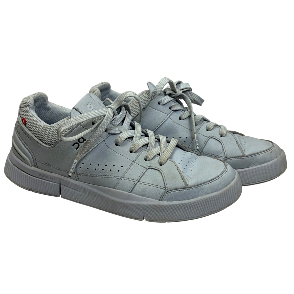 On Running The Roger Clubhouse All Gray Monochromatic Vegan Leather Sneakers W9